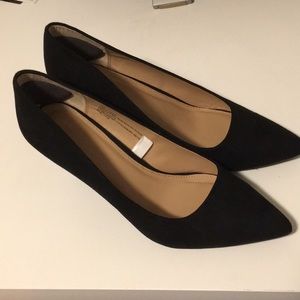 A New Day black suede heels 8.5